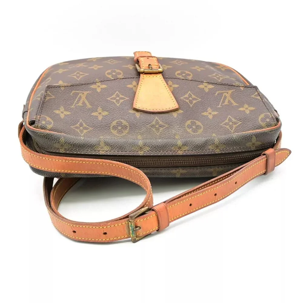LOUIS VUITTON Jeune Fille GM Shoulder Bag Monogram Leather Brown M51225 33YE563